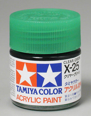 Tamiya Acrylic X25 Gloss Clear Green 23 ml Bottle