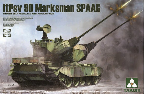 Takom Military 1/35 Finnish ItPsv90 Marksman Self-Propelled Anti-Aircraft Gun Kit