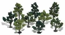 Woodland Scenics Realistic Tree Kit Deciduous Light, Med & Dk Green 3" - 5" (14)