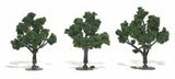 Woodland Scenics Ready Made Realistic Trees- 3" - 4" Med Green (3)