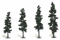 Woodland Scenics Ready Made Realistic Trees- 4" - 6" Conifer Green (4)