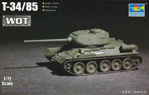 Trumpeter Military Models 1/72 T34/85 Tank (New Variant) Kit
