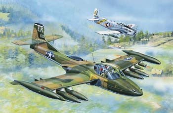 Trumpeter Aircraft 1/48 US A37A Dragonfly Light Ground Attack Aircraft Kit