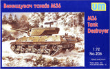 Unimodel Military 1/72 M36 Tank Destroyer Kit