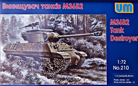 Unimodel Military 1/72 M36B2 Tank Destroyer Kit
