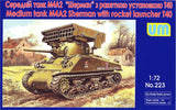 Unimodel Military 1/72 M4A2 Sherman Medium Tank w/T40 Rocket Launcher Kit