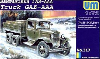 Unimodel Military 1/72 GAZ-AAA WWII Russian Truck Kit