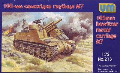 Unimodel Military 1/72 M7 105mm Howitzer Motor Carriage Tank Kit