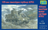 Unimodel Military 1/72 M7B2 105mm Howitzer Motor Carriage Tank Kit