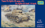 Unimodel Military 1/72 PzKpfw III Ausf H German Tank Kit