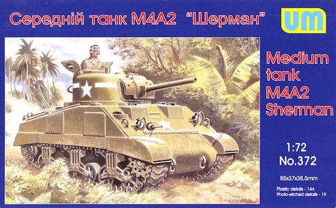 Unimodel Military 1/72 M4A2 Sherman Medium Tank Kit