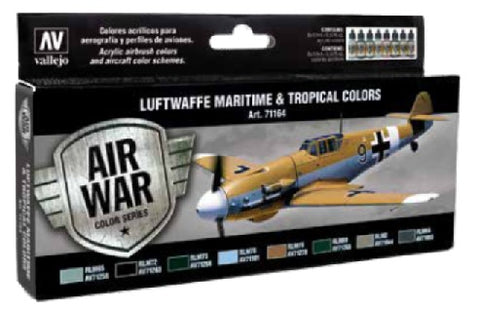 Vallejo Acrylic 17ml Bottle Luftwaffe Maritime & Tropical Colors Model Air Paint Set (8 Colors) (REVISED)