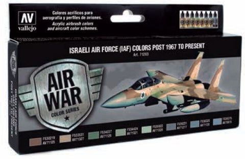 Vallejo Acrylic 17ml Bottle Israeli Air Force Post 1967 to Present Model Air Paint Set (8 Colors)