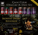 Vallejo Acrylic 17ml Bottle Avatar: Ironfist Dwarf Berserker Metal Figure & Game Color Paint Set (8 Colors)