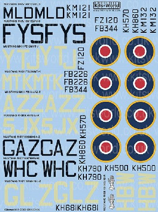 Warbird Decals 1/32 RAF Mustang Aces