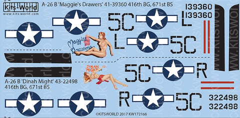Warbird Decals 1/72 A26B Maggie's Drawers', Dinah Might