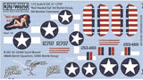 Warbird Decals 1/72 B25C Red Headed Gal 3rd BG/5th BC, Sand Blower 486th BS/340th BG