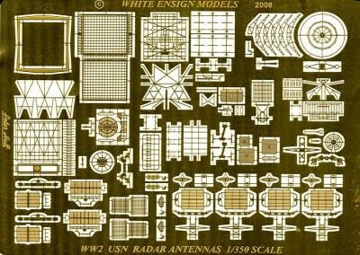 White Ensign Details 1/350 WWII USN Radars Detail Set