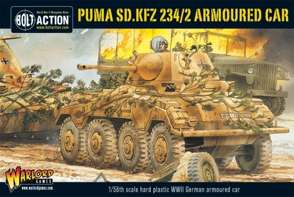 Warlord Games 28mm Bolt Action: WWII Puma SdKfz 234/2 German Armored Car (Plastic)
