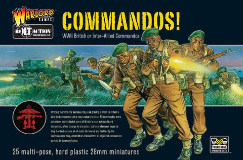 Warlord Games 28mm Bolt Action: WWII British or Inter-Allied Commandos (25) (Plastic)