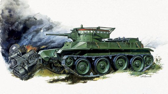 Zvezda Military 1/100 Soviet BT5 Tank Snap Kit
