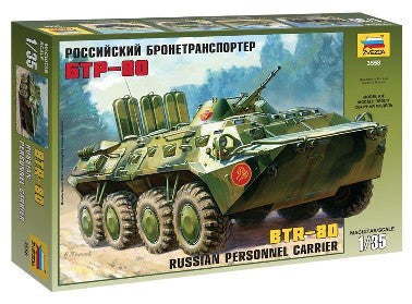 Zvezda Military 1/35 Russian BTR80 Personnel Carrier (Re-Issue) Kit