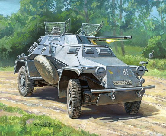 Zvezda Military 1/100 SdKfz 222 Light Armored Car Kit