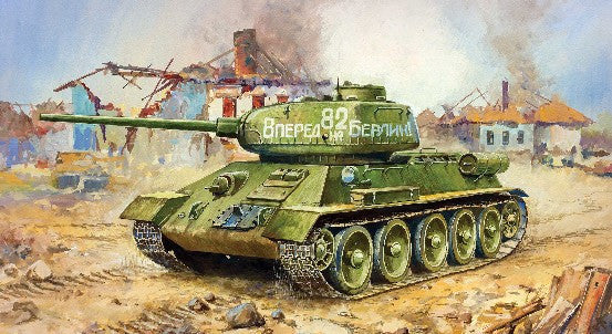 Zvezda Military 1/100 Soviet T34/85 Tank Snap Kit
