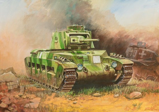 Zvezda Military 1/100 WWII British Matilda II Infantry Tank Snap Kit