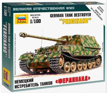 Zvezda Military 1/100 SdKfz 184 Ferdinand Heavy Tank Destroyer Snap Kit
