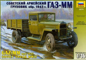 Zvezda Military 1/35 Soviet GAZ-MM Mod.1943 Truck Kit